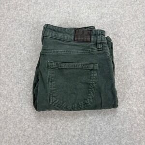American Eagle Corduroy Pants Womens 2 Green High Rise Mom Stretch Tapered